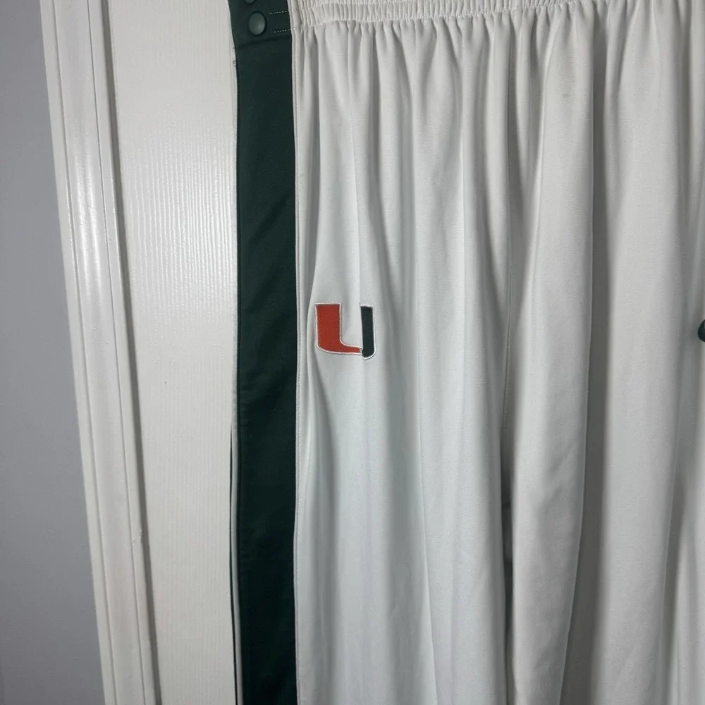 MIAMI HURRICANES TEAM ISSUED USED WHITE NIKE BUTTON‎ DOWN PANTS SIZE Xxl 2x VTG